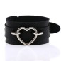 Punk PU leather Love Ring - Silver