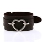 Punk PU leather Love Ring - Silver