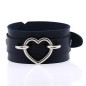 Punk PU leather Love Ring - Silver