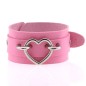 Punk PU leather Love Ring - Silver