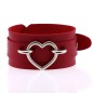 Punk PU leather Love Ring - Silver