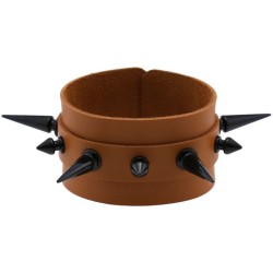 Tapered Stud Double Leather Bracelet