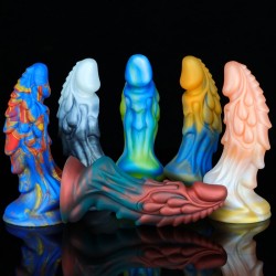 Unicorn Lifelike Silicone Dildo - Colorful