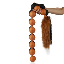 9 Balls Anal Beads-Butt Plug with Tail