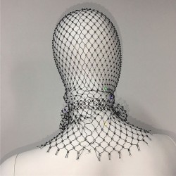 Hot Selling Rhinestones Fashion Party Mesh Hood