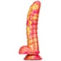 Mixed Colors Caterpillar Realistic Dildo