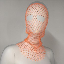 Hot Selling Rhinestones Fashion Party Mesh Hood