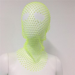 Hot Selling Rhinestones Fashion Party Mesh Hood