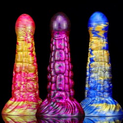 Mixed Color Balsam Pear Anal Dildo