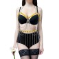 Cupless Bra Chain With Tassel Waist Belt