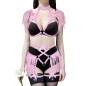 Shoulder Wing High Neck Bra Harness Tassel Skirt Bowknot Garter