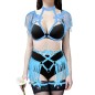 Shoulder Wing High Neck Bra Harness Tassel Skirt Bowknot Garter