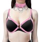 Ring Pendant Collar Cup-Less Bra Harness Set