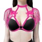 Punk Rave Outfits Bra Harness With Shoulder Tassel