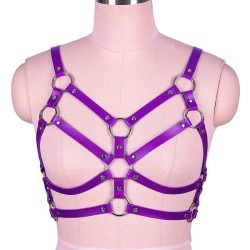 Leather Halter Top Chest Belt Sexy Fetish