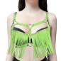 Women's Leather Body Chest Harness Belt Fringe Tassel