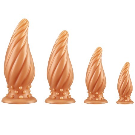 Spiral Cone Silicone Butt Plug