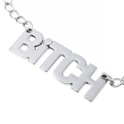 Nipple Clamp With Chain - Bitch