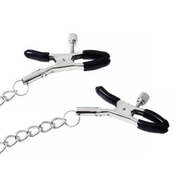 Nipple Clamp With Chain - Bitch