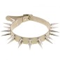 Double Row Long Spiked Rivet Collar