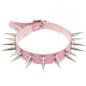 Double Row Long Spiked Rivet Collar