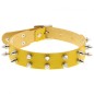 Double Row Spiked Rivet Leather Collar