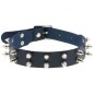 Double Row Spiked Rivet Leather Collar