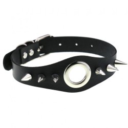 Metal Ring Spikes Collar