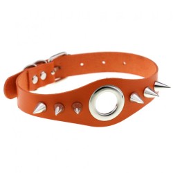 Metal Ring Spikes Collar