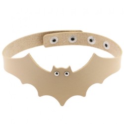 Little Devil PU Leather Bat Wing Collar