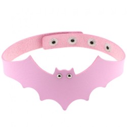 Little Devil PU Leather Bat Wing Collar