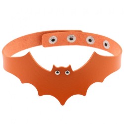 Little Devil PU Leather Bat Wing Collar