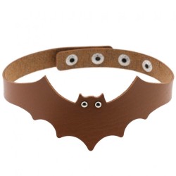 Little Devil PU Leather Bat Wing Collar