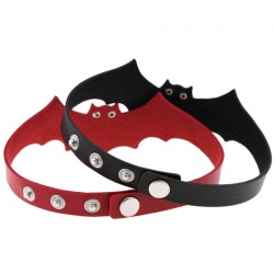 Little Devil PU Leather Bat Wing Collar