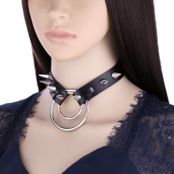 Double Ring Spiked Stud nCollar