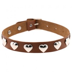 Love Heart Rivets Collar