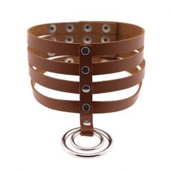 4 Row Leather Neck Collar