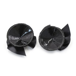 Bow Nipple Pasties - Black Scales