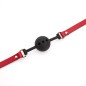 Silicone Ball Gag With Red&amp; Black Strap