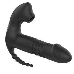 Suction &amp; Thrusting Strap-on Dildo