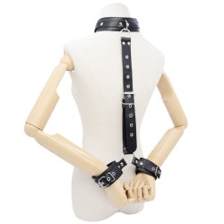 3-in-1 SM Bondage Set with Collar and Handcuffs