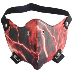 Lightning Leather Statement Mask