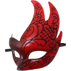 Flame Big Horned Mask - Double Color