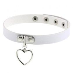 Cutout Heart Pendant Choker