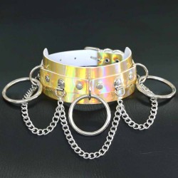 Metal O Ring Collar With Chain - Laser