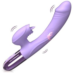 Rabbit Vibrator with Tongue Licking