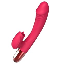 Rabbit Vibrator with Tongue Licking