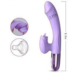 Rabbit Vibrator with Tongue Licking