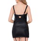 Hollowed-out Faux Leather Night Club Dancing Dress