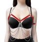 Gothic Body Jewelry Leather Bra Chain